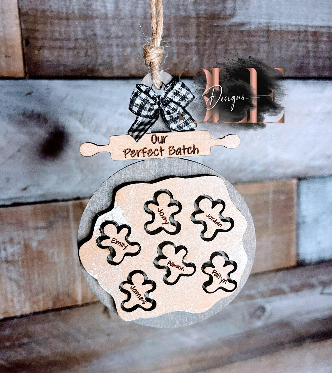 Gingerbread Cookie Personalized Christmas Ornament, Grandma Christmas Gift, Custom Ornaments, Custom Family Ornament, Gift For Mom, Gifting