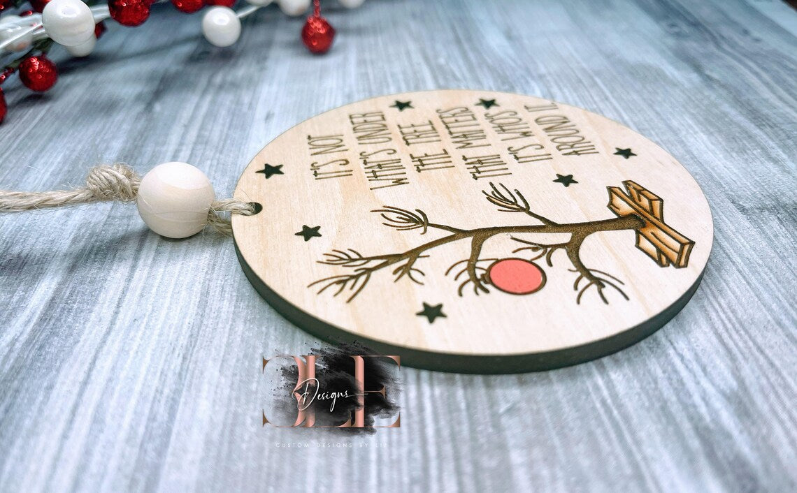 Its Not Whats Under The Tree That Matters, Its Whos Around It, Meaningful Christmas Ornament, Family Ornament, Custom Ornament, Custom Gifts