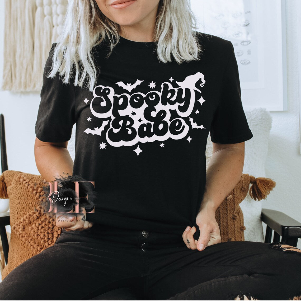Spooky Babe Cute Halloween Shirt for Women, Cute Halloween Tee, Halloween Party Shirt, Gift Ideas For Women, Cute Halloween Tee, Spooky Tee