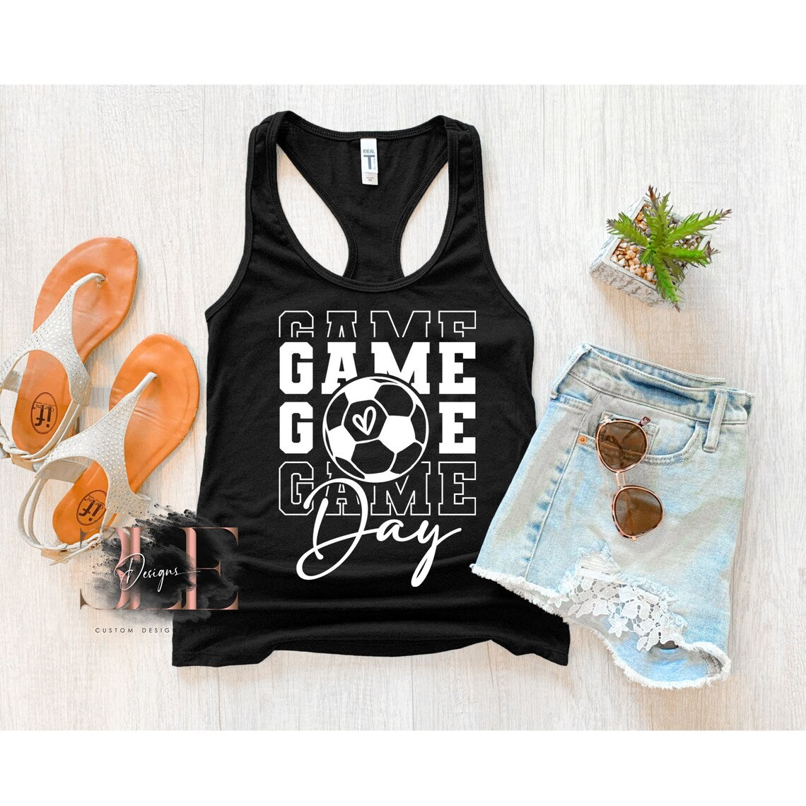 Game Day Soccer Tank Top, Soccer Mom Tank, Cute Soccer Tank For Woman, Soccer Mom Tank, Gift for Soccer Mom, Cute Soccer mom Tank Top