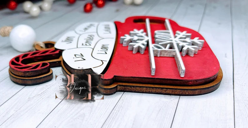 Personalized Hot Chocolate Christmas Ornaments, Family Ornament, Family Name On Ornament, Christmas Ornaments, Winter Time, Custom Ornaments