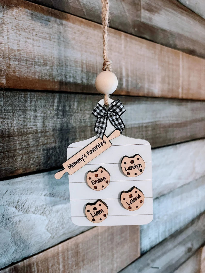 Personalized Chocolate Chip Cookie Ornament, Grandma, Mimi, Mama, Mommy, Mom, Nana, Custom Ornaments With Kids Names, Custom Gift for Baker