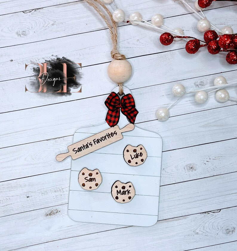 Personalized Chocolate Chip Cookie Ornament, Grandma, Mimi, Mama, Mommy, Mom, Nana, Custom Ornaments With Kids Names, Custom Gift for Baker
