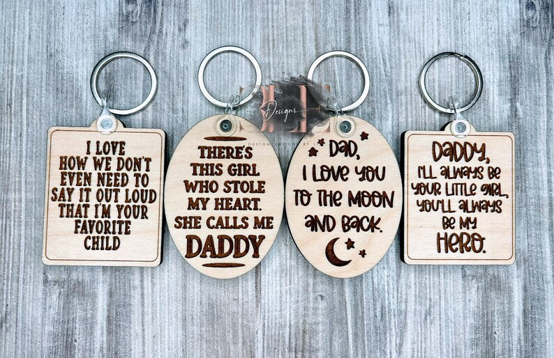 Personalized Custom Funny Keychains for Dad, Fathers Day Gift, Sarcastic Sayings On Keychains for Him, Gift for Dad from Kids, Gift for Him