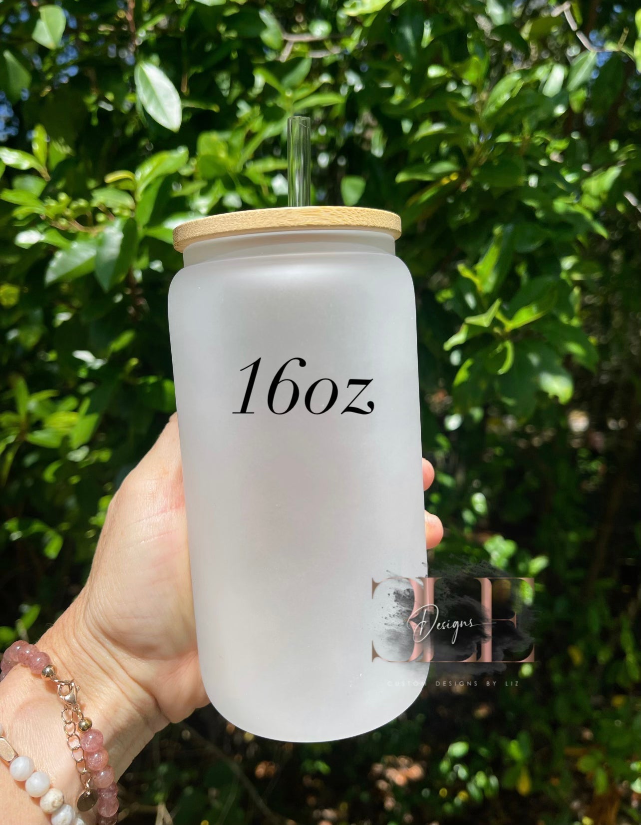 All American Girl Glass Cup With Bamboo Lid and Straw, 4th of July Cup, Memorial Day Party Cup, Glass Tumbler, Gift for Women, Patriotic Cups