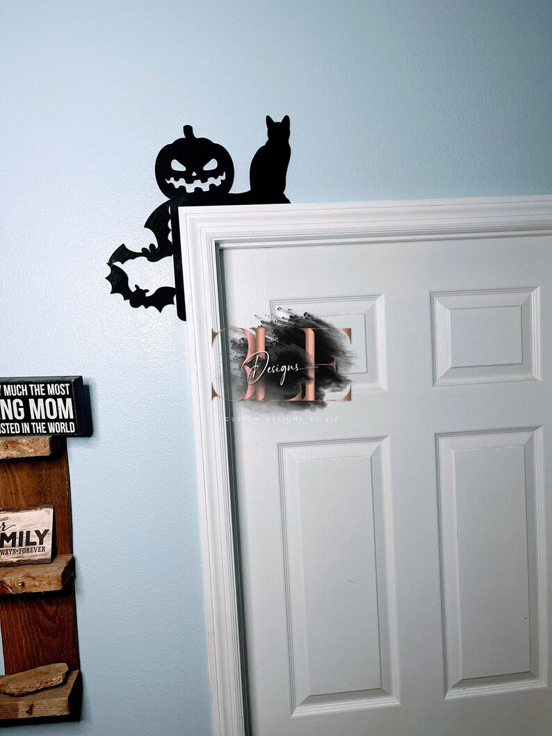 Halloween Door Trim Wood Decor, Picture Frame Decor, Halloween Door Decorations, Decorations For Doors For Halloween, Door Trim Halloween