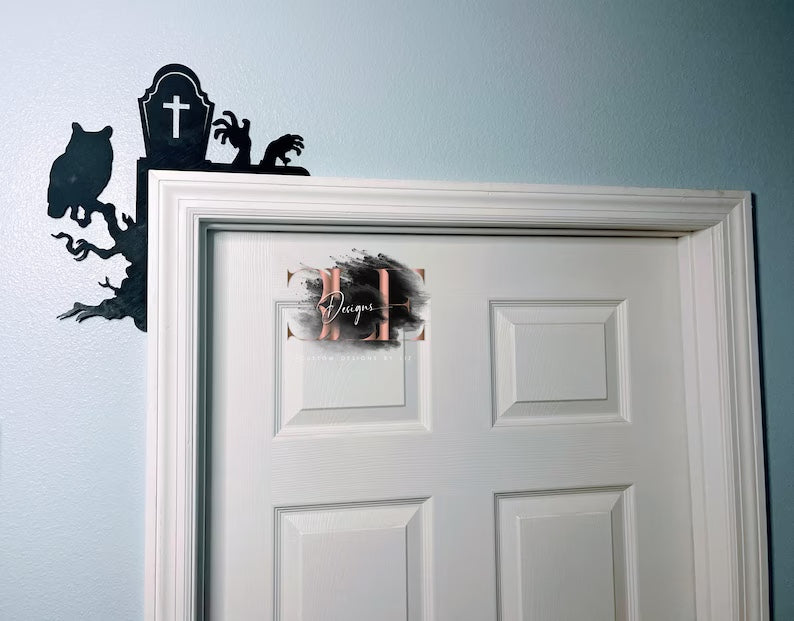 Halloween Door Trim Wood Decor, Picture Frame Decor, Halloween Door Decorations, Decorations For Doors For Halloween, Door Trim Halloween