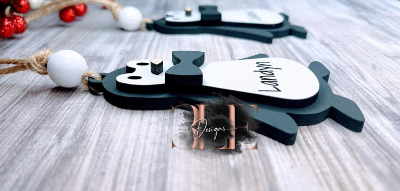 Personalized Christmas Penguin Ornaments, Custom Ornaments, Name Ornaments, Kids Custom Ornaments, Grandma Gift, Gift for Her, Gift for Mom