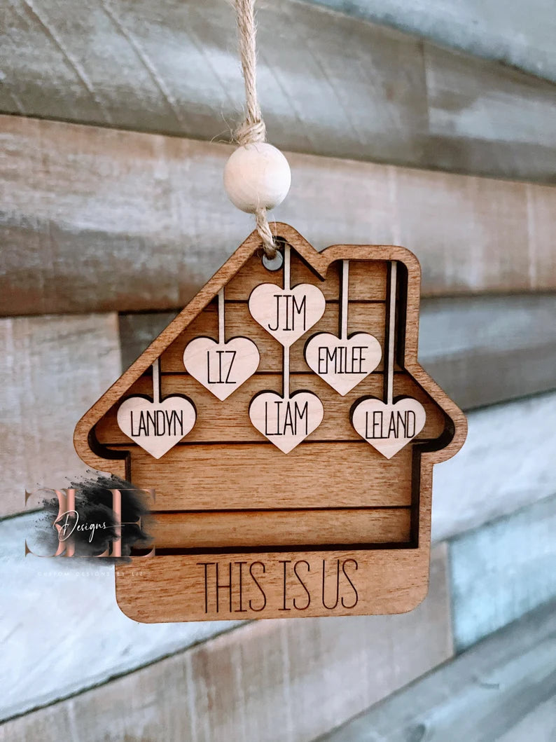 Personalized This Is Us Ornament, Our First Home, Our Grandkids, Our Family, Christmas in July Ornaments, Custom Ornament, House Warming
