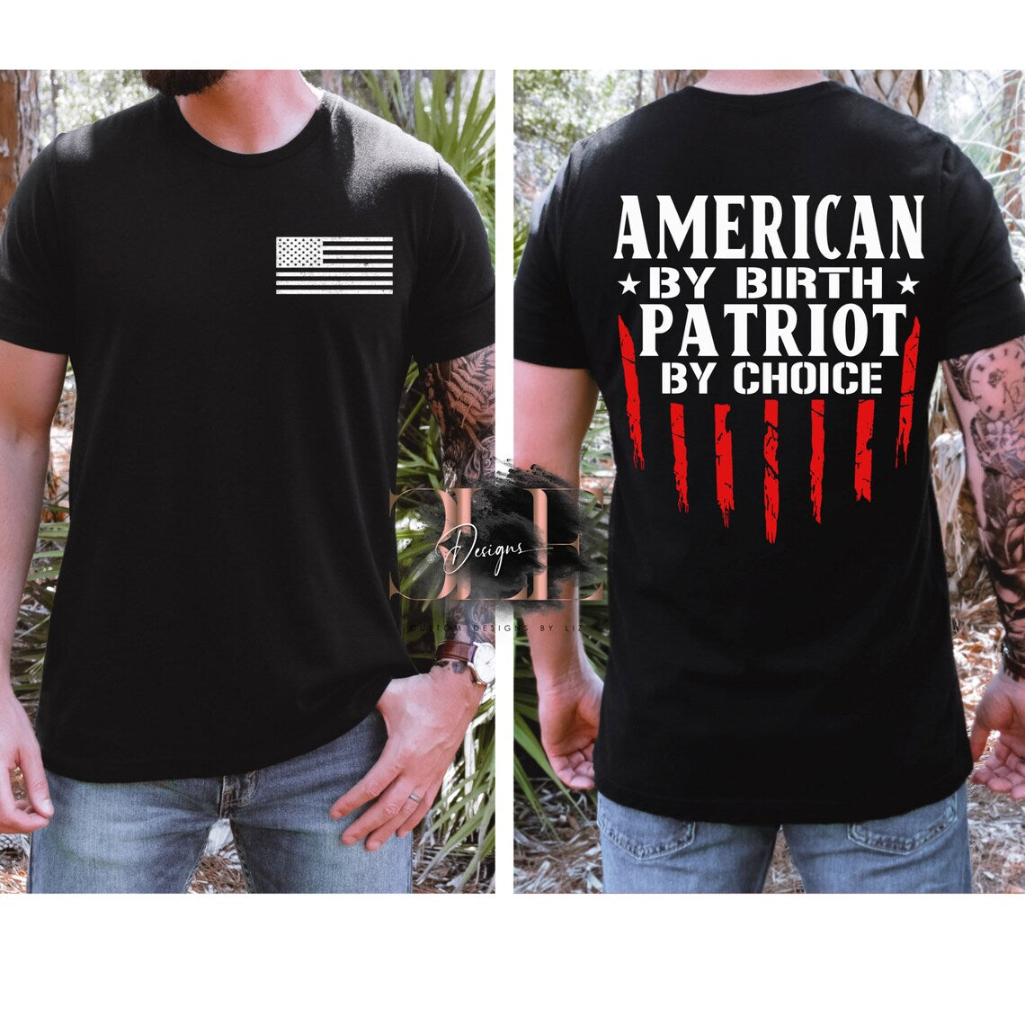 American By Birth Patriot By Choice Graphic Shirt for Men and Women, Patriotic Graphic Tee, Patriot Shirts for Men, Gift Idea for Dad
