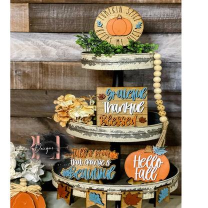 Fall Tier Tray Decorations, Fall Decorations For Tier Tray, Thankful Tier Tray Fall Signs, Small Tier Tray Signs, Mini Fall Signs Decor