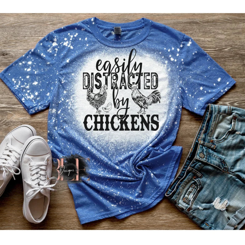 Test The Jesus In Me Chicken Bleached T-shirt, Chicken Shirt, Chicken Lover Tee, Farm Life T- Shirt, Funny Shirt, Chicken Gift For Women (Copy)