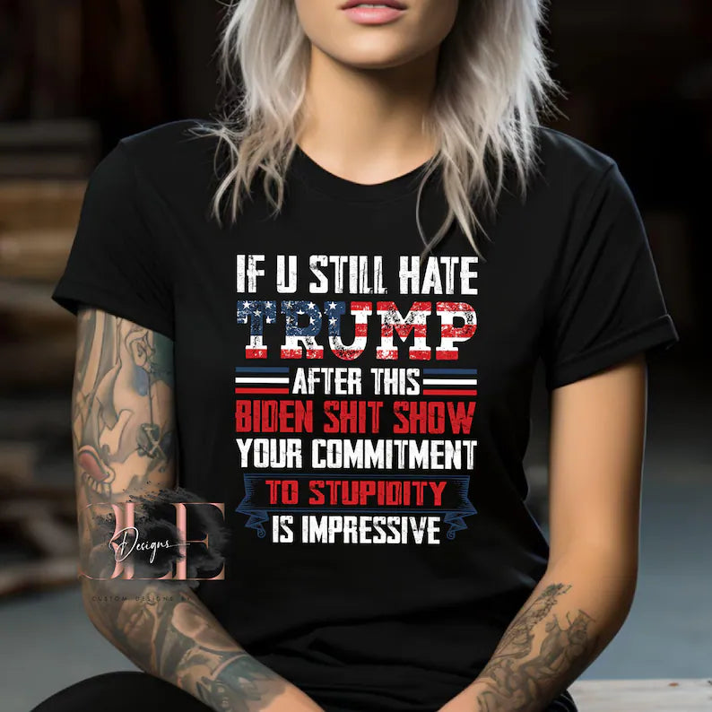 Id Rather Vote For A Felon Shirt, Funny Election T-Shirt, Patriot Graphic Tee, Gift Idea for Guys, Gift Idea For Her, American Flag President