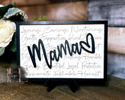 Mama Mom Wooden Sign, Grandma Wooden Sign, Mother’s Day Gift, Gifts for Mom, Ideas for Her, Gigi Mimi Granny Nana, Personalized Gift for Her
