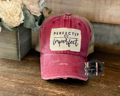 Perfectly Imperfect Ripped Ponytail Hat, Cute Ripped Truckers Hat, Ripped Ponytail Hat, Womens Ripped Hat, Cute Baseball Cap, Friend Gift