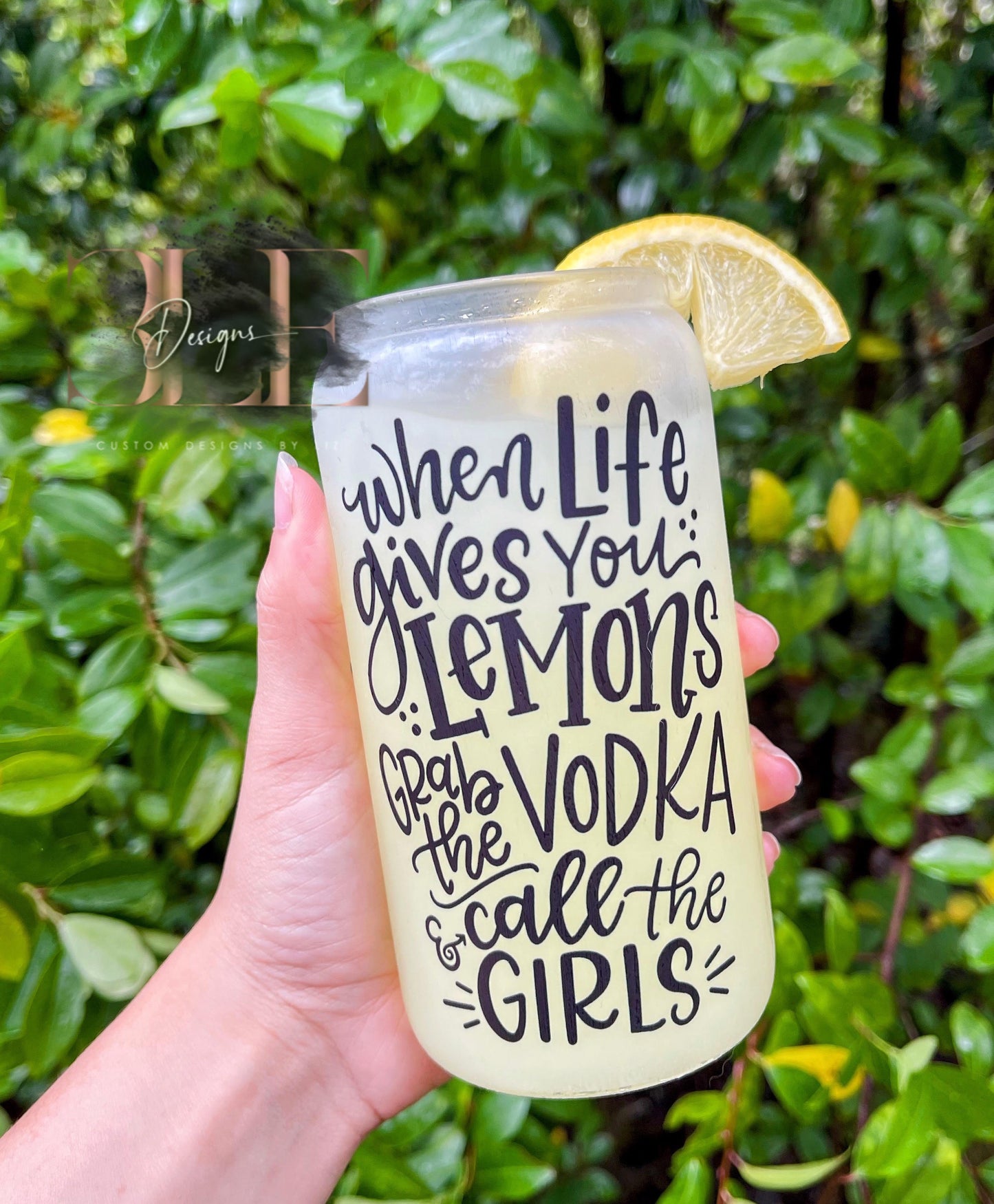 When Life Gives You Lemons Grab The Vodka And Call The Girls Glass Cup, Girls Vacation Cup, Funny Cup For Friend, Gift Idea For Friend